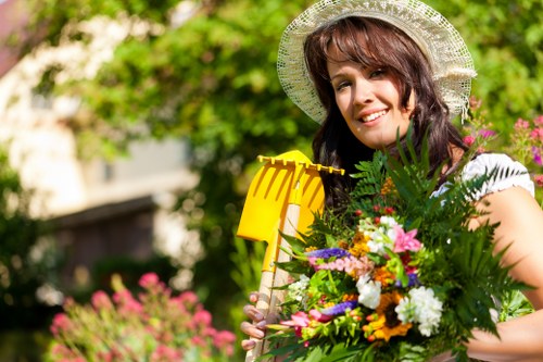 Electric low-carbon van used for garden waste collections
